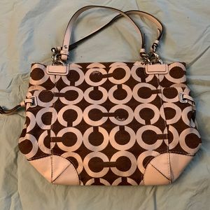 Coach side pocket shoulder purse